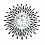 Large Modern 3D Crystal Wall Clock Luxury Art Metal Round Home Decor