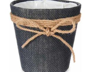 Planter Lasso Grey 14 x 14 x 14 cm Plastic 14 x 12,5 x 14 cm