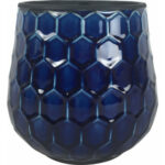 Southern Patio CRM-047087 8 in. Honeycomb Planter, Cobalt