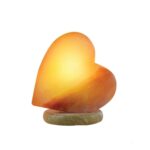 USB Himalayan Salt Lamp - Heart Love Carved Shape Pink Crystal Rock