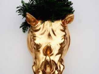 RHINO Gold Gilded Indoor/Outdoor Wall Planter