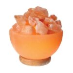 Himalayan Pink Salt Lamp - 12V 12W Fire Bowl Shape Carved Crystal Rock