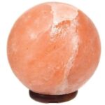 Himalayan Pink Salt Lamp - 6.5" Inches Ball Sphere Shape Carved