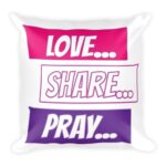 Love Share Pray Chat Pillow